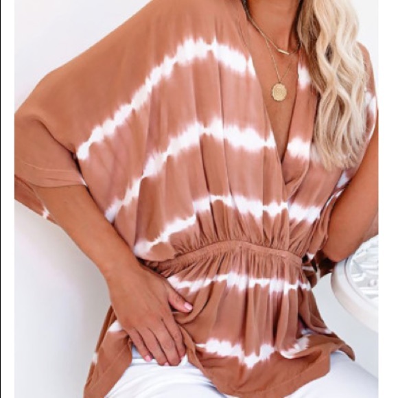 😊Last Tie Dyed Peplum Top - Picture 4 of 5